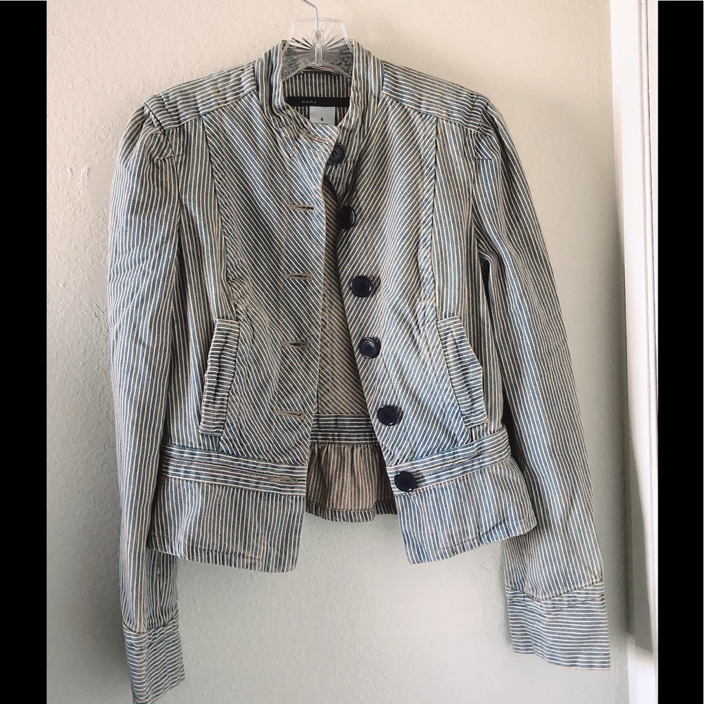 MARC JACOBS Striped Denim Jacket